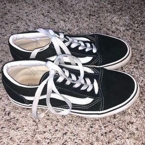 Black and white old school vans